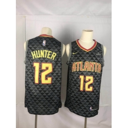 Atlanta Hawks 12 De 27Andre Hunter Black Swingman Jersey