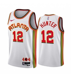 Atlanta Hawks 12 De'Andre Hunter 2022 23 White Association Edition Stitched Jersey