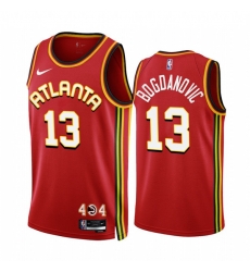 Atlanta Hawks 13 Bogdan Bogdanovic 2022 23 Red Icon Edition Stitched Jersey