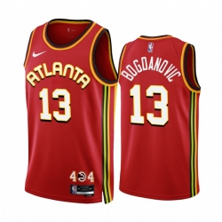 Atlanta Hawks 13 Bogdan Bogdanovic 2022 23 Red Icon Edition Stitched Jersey