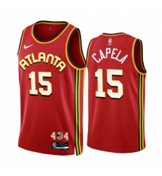 Atlanta Hawks 15 Clint Capela 2022-23 Red Icon Edition Stitched Jersey