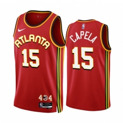 Atlanta Hawks 15 Clint Capela 2022-23 Red Icon Edition Stitched Jersey