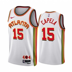 Atlanta Hawks 15 Clint Capela 2022 23 White Association Edition Stitched Jersey