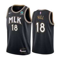 Atlanta Hawks 18 Solomon Hill Black NBA Swingman 2020 21 City Edition Jersey