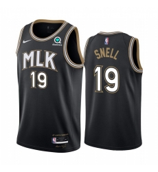 Atlanta Hawks 19 Tony Snell Black NBA Swingman 2020 21 City Edition Jersey
