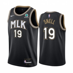 Atlanta Hawks 19 Tony Snell Black NBA Swingman 2020 21 City Edition Jersey
