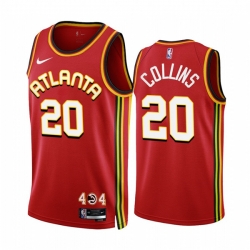 Atlanta Hawks 20 John Collins 2022 23 Red Icon Edition Stitched Jersey