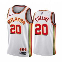 Atlanta Hawks 20 John Collins 2022 23 White Association Edition Stitched Jersey