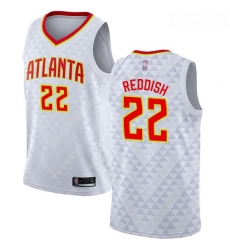 Atlanta Hawks 22 Cam Reddish White Basketball Swingman Association Edition Jersey