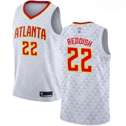 Atlanta Hawks 22 Cam Reddish White Basketball Swingman Association Edition Jersey