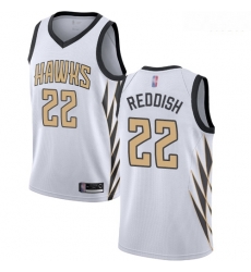 Atlanta Hawks 22 Cam Reddish White Basketball Swingman City Edition 2018 19 Jersey