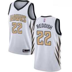 Atlanta Hawks 22 Cam Reddish White Basketball Swingman City Edition 2018 19 Jersey