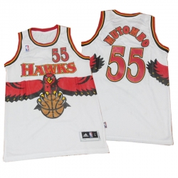 Atlanta Hawks 55 Dikembe Mutombo Private School Red Hardwood Classics Jersey