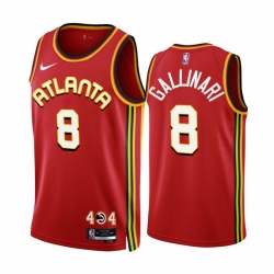 Atlanta Hawks 8 Danilo Gallinari 2022-23 Red Icon Edition Stitched Jersey