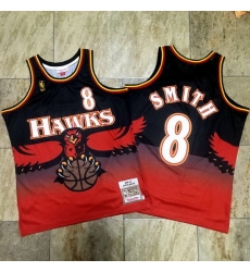 Atlanta Hawks 8 Steve Smith Red 1996 97 Hardwood Classics Jersey