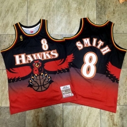 Atlanta Hawks 8 Steve Smith Red 1996 97 Hardwood Classics Jersey