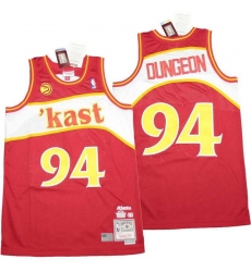 Atlanta Hawks 94 DUNGEON Red Throwback Jerseys