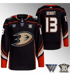 Anaheim Ducks 13 Simon Benoit Black 30th Anniversary Stitched Jersey