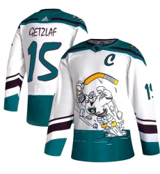 Anaheim Ducks 15 Ryan Getzlaf White 2020-21 Reverse Retro Adidas Jerse