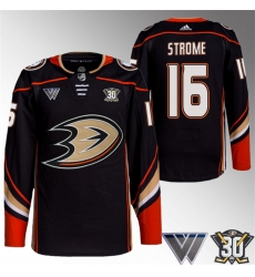 Anaheim Ducks 16 Ryan Strome Black 30th Anniversary Stitched Jersey