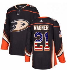 Anaheim Ducks 21 Chris Wagner Black USA Flag Fashion NHL jersey
