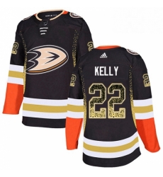 Anaheim Ducks 22 Chris Kelly Black Drift Fashion NHL Jerse