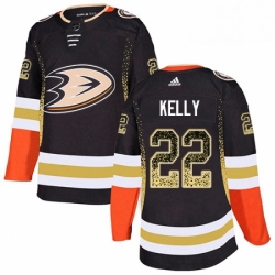 Anaheim Ducks 22 Chris Kelly Black Drift Fashion NHL Jerse