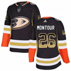 Anaheim Ducks 26 Brandon Montour Black Drift Fashion NHL jersey