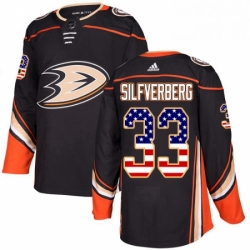 Anaheim Ducks 33 Jakob Silfverberg Black USA Flag Fashion NHL jersey