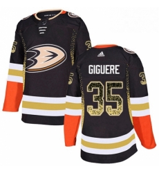 Anaheim Ducks 35 Jean Sebastien Giguere Black Drift Fashion NHL jersey