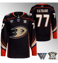 Anaheim Ducks 77 Frank Vatrano Black 30th Anniversary Stitched Jersey