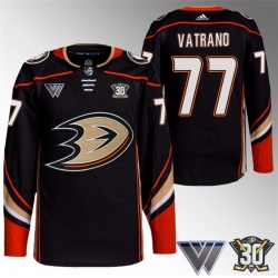 Anaheim Ducks 77 Frank Vatrano Black 30th Anniversary Stitched Jersey