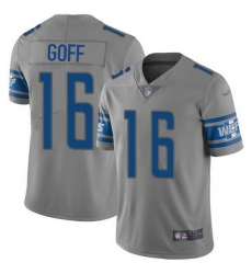 Detroit Lions 16 Jared Goff Gray Stitched NFL Limited Inverted Legend Jersey