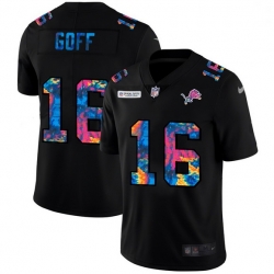 Detroit Lions 16 Jared Goff Multi Color Black 2020 NFL Crucial Catch Vapor Untouchable Limited Jersey