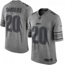 Detroit Lions 20 Barry Sanders Limited Gray Gridiron NFL Jersey