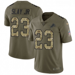 Detroit Lions 23 Darius Slay Jr Limited Olive Camo Salute To Service NFL Jersey