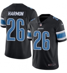 Detroit Lions 26 Duron Harmon Black Stitched NFL Limited Rush Jersey Detroit Lions 26 Duron Harmon Black Stitched NFL Limited Rush Jersey