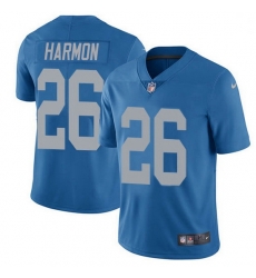 Detroit Lions 26 Duron Harmon Blue Throwback Stitched NFL Vapor Untouchable Limited Jersey