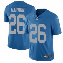 Detroit Lions 26 Duron Harmon Blue Throwback Stitched NFL Vapor Untouchable Limited Jersey