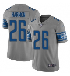 Detroit Lions 26 Duron Harmon Gray Stitched NFL Limited Inverted Legend Jersey