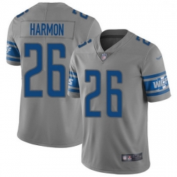 Detroit Lions 26 Duron Harmon Gray Stitched NFL Limited Inverted Legend Jersey