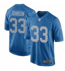 Detroit Lions 33 Kerryon Johnson Game Blue Alternate NFL Jersey