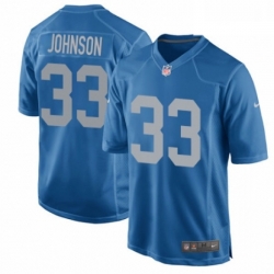 Detroit Lions 33 Kerryon Johnson Game Blue Alternate NFL Jersey