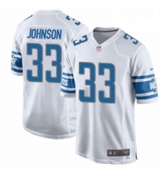 Detroit Lions 33 Kerryon Johnson Game White NFL Jersey