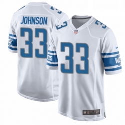 Detroit Lions 33 Kerryon Johnson Game White NFL Jersey