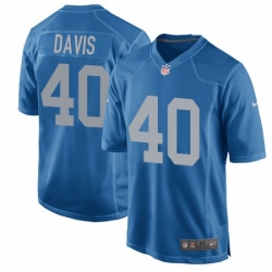 Detroit Lions 40 Jarrad Davis Game Blue Alternate NFL Jersey