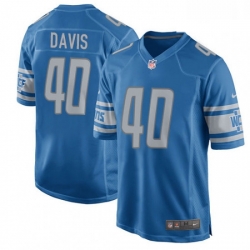 Detroit Lions 40 Jarrad Davis Game Light Blue Team Color NFL Jersey