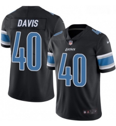 Detroit Lions 40 Jarrad Davis Limited Black Rush Vapor Untouchable NFL Jersey
