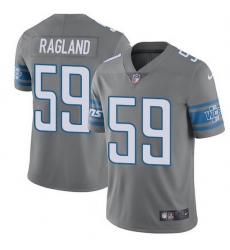 Detroit Lions 59 Reggie Ragland Gray Stitched NFL Limited Rush Jersey