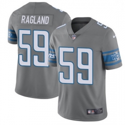 Detroit Lions 59 Reggie Ragland Gray Stitched NFL Limited Rush Jersey